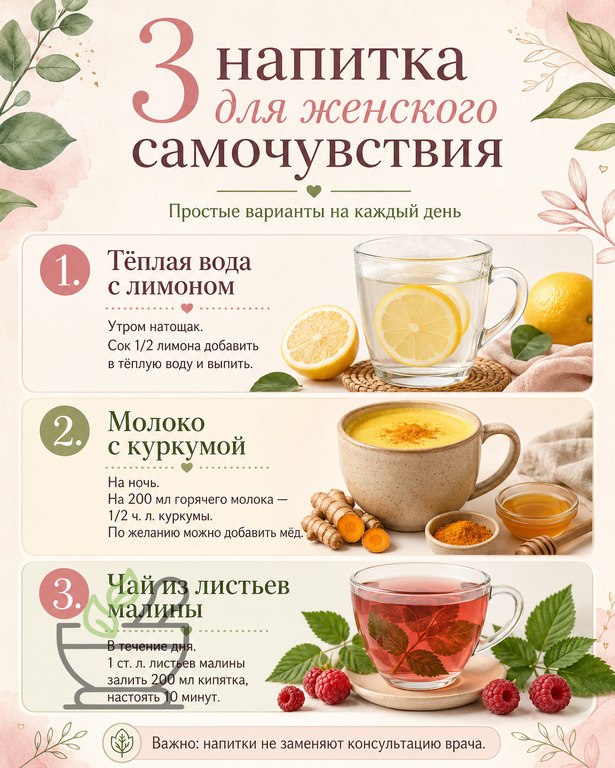Три напитка для женского самочувствия
