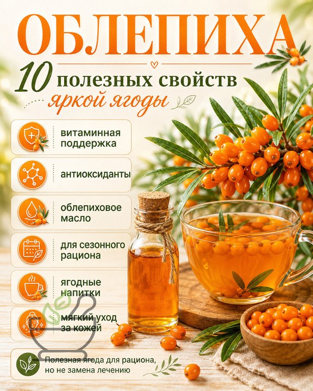 10 полезных свойств облепихи для здоровья