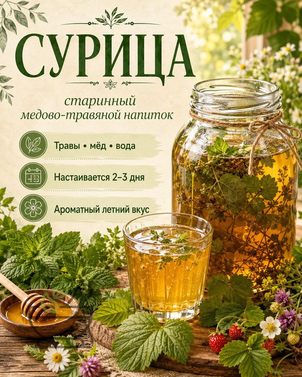 Сурица: старинный медово-травяной напиток — рецепт и советы