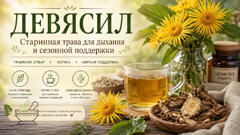 Девясил — старинная трава для дыхания и сезонной поддержки