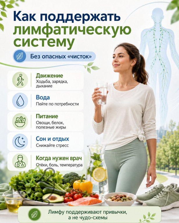 Как поддержать лимфатическую систему без опасных «чисток»