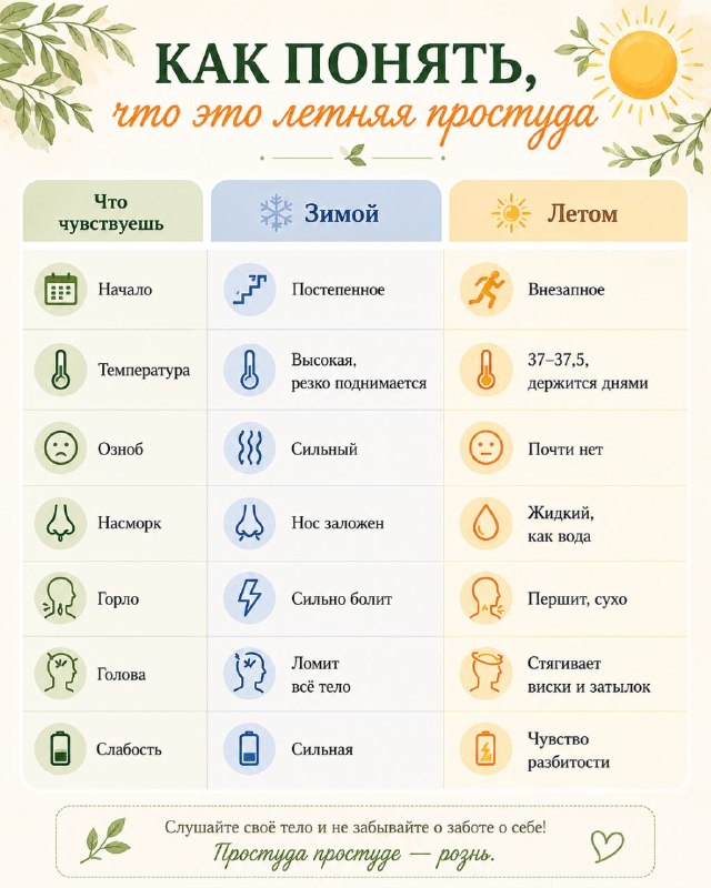 Летние простуды: почему мы болеем летом и как травы помогают