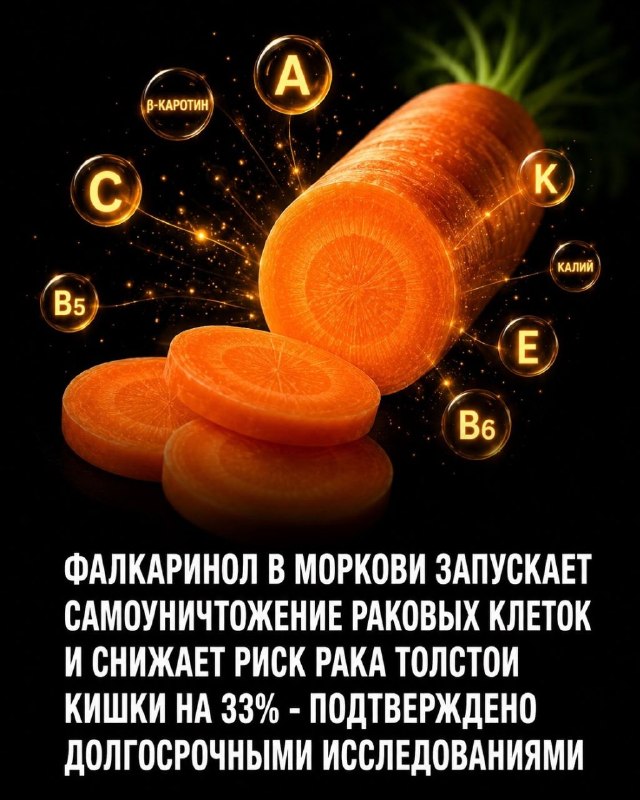 Морковь: неожиданные механизмы защиты от рака и болезней сердца Морковь: неожиданные механизмы защиты от рака и болезней сердца